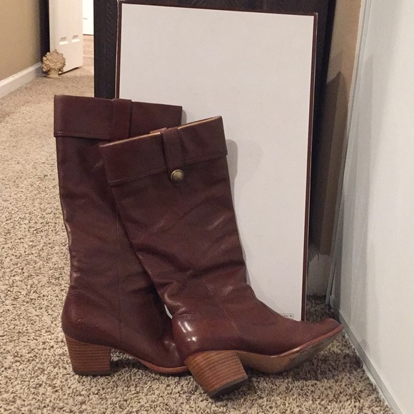Womens Coach Whiskey Genuine leather boots - Picture 1 of 5